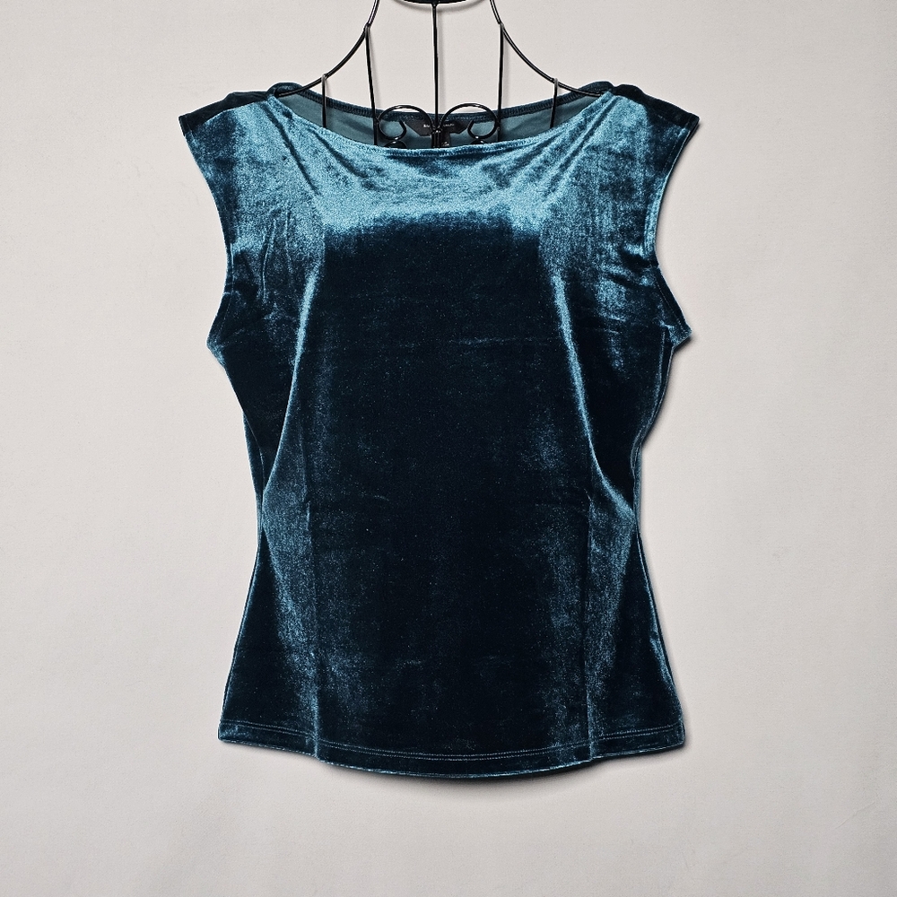 Teal Velvet Sleeveless Top Banana Republic NWT Size Small